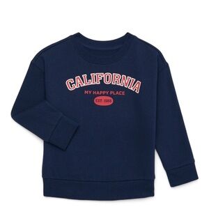 Wonder Nation Toddler Boys Fleece Long Sleeve Sweatshirt Cali Size 18M